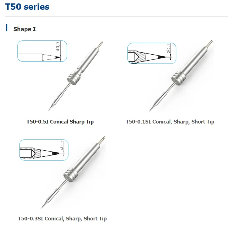 For  ATTEN GT-6200 Dual Channel Soldering Station Original GT-Y050 50WSolder Handle  and T50  Soldering tips Heating S-01 Holder