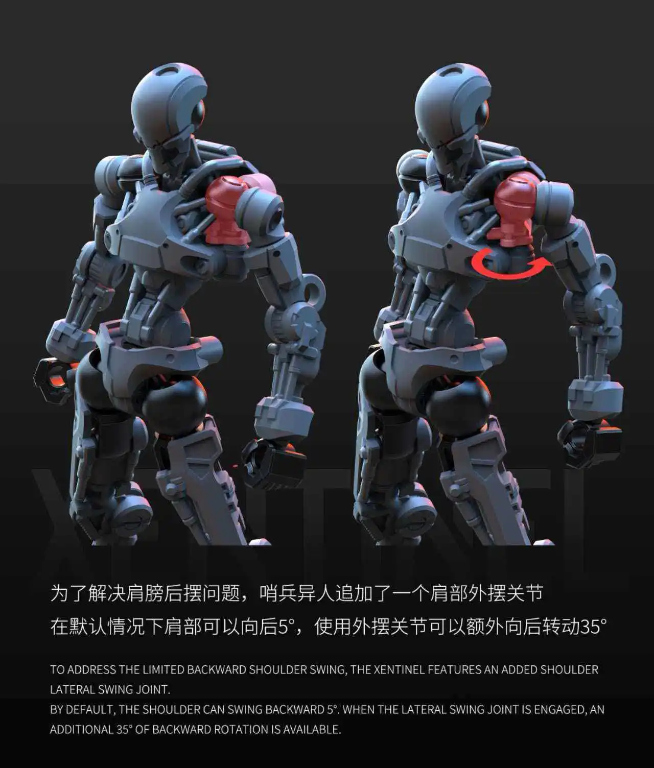 Sheik Mainland 3MIN-A PROJECT 3,75 Zoll Xenosentinel Dual-Mode Sentinel & Slay Form Mecha Actionfigur Bausatz DIY-Kit – Detail 6