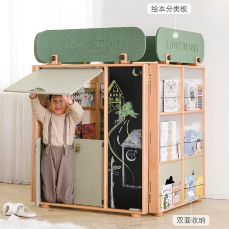 Bookshelf reading area, game room layout, figure cabinet picture book rack
