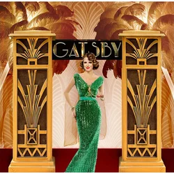 Great Gatsby 1920s Roaring 20s Birthday Party Decor Palace Backdrop Photography Background School Dance Prom Wedding Photo Shoot