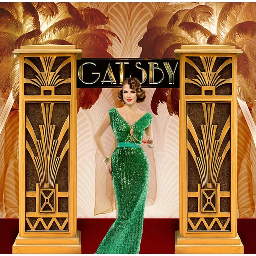 Great Gatsby 1920s Roaring 20s Birthday Party Decor Palace Backdrop Photography Background School Dance Prom Wedding Photo Shoot