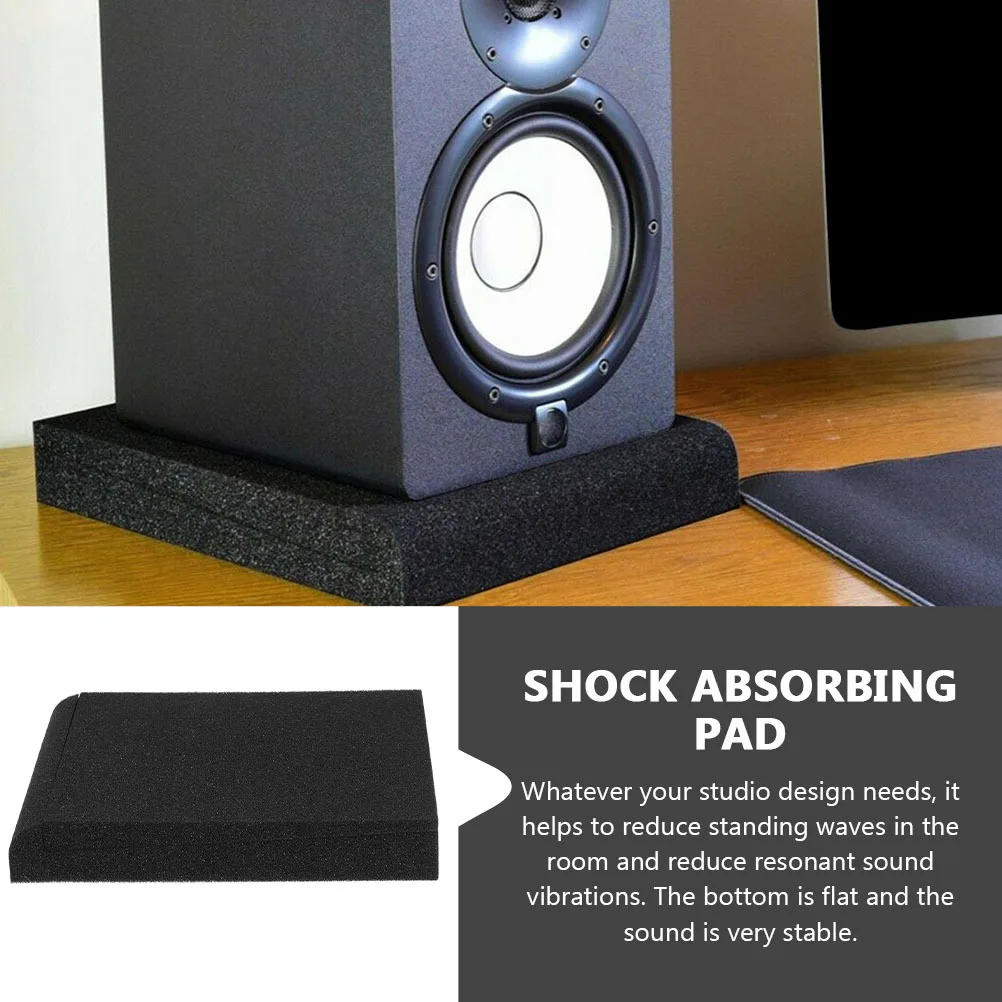

High Density Speaker Isolation Pad Shock Absorption Sponge Cushion Stable Non-Slip Soundproof Noise Reduction Speaker Bottom Mat