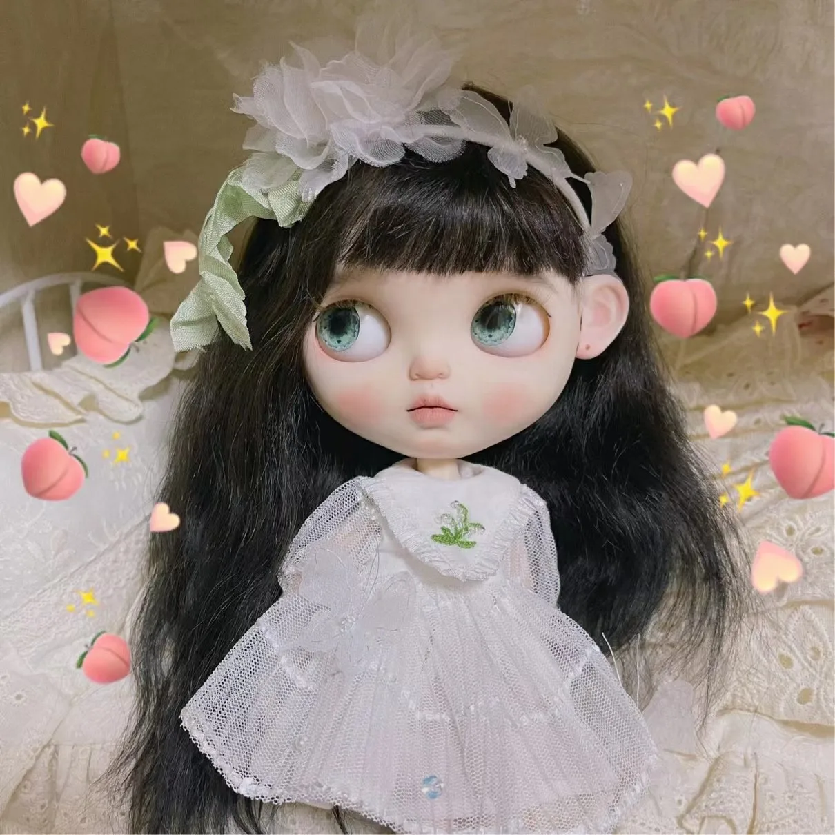 Blythe clothes 1/6  30cm Embroidery, beads, butterflie dress skirt bjd toys cloth (Fit for Pullip,Ob24, Licca)