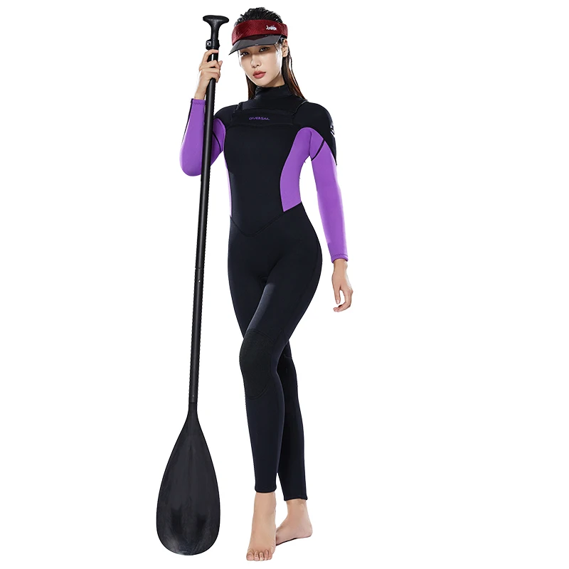 Women's Chest Zip Wetsuits , Shorty/Full Body Dive Skin 3/2MM Neoprene For Scuba Diving Snorkel Swimming Surfing Wet Suit