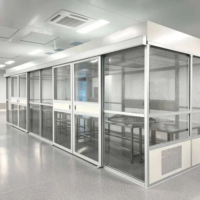 COOFULL Sandwich Panel Modular Cleanroom Steel Frame System for Anti Static Environment