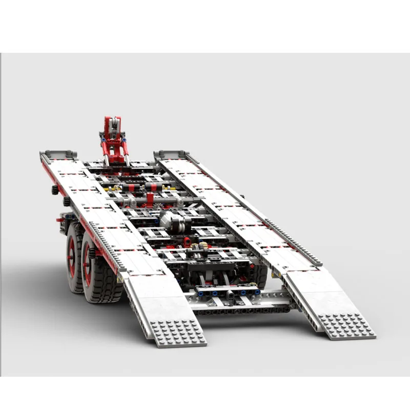 MOC-240700 Classic New Three-Axle Car Trailer Building Block Model, 2134 Pieces, Birthday Toy Gift for Boys and Children