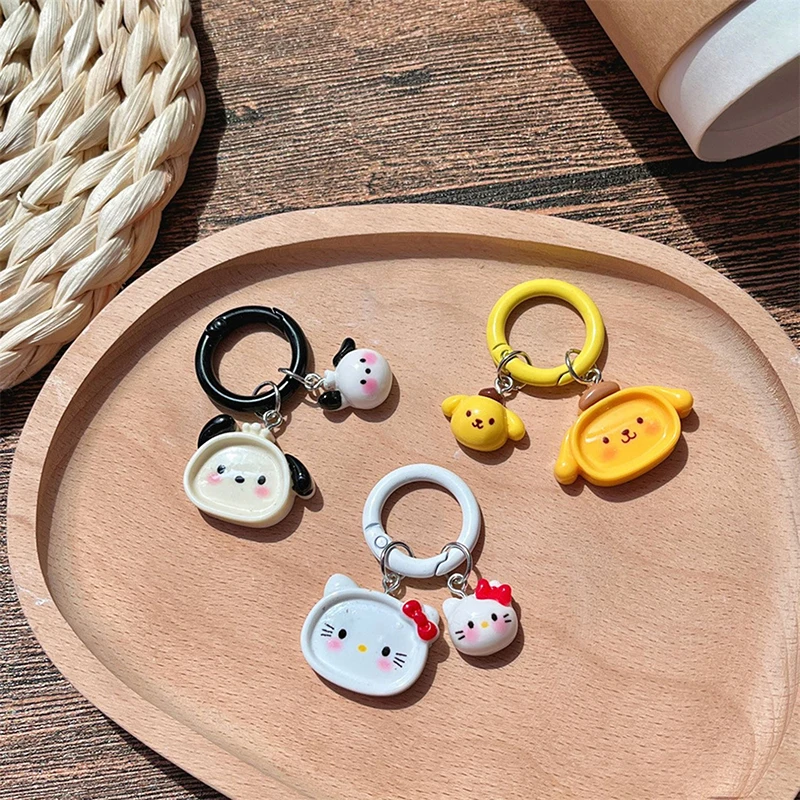 Lovely Anime Sanrio Keychain Kawaii Keyring Car Keyholder For Girls Children Cute Bag Pendant Backpack Decoration Accessories