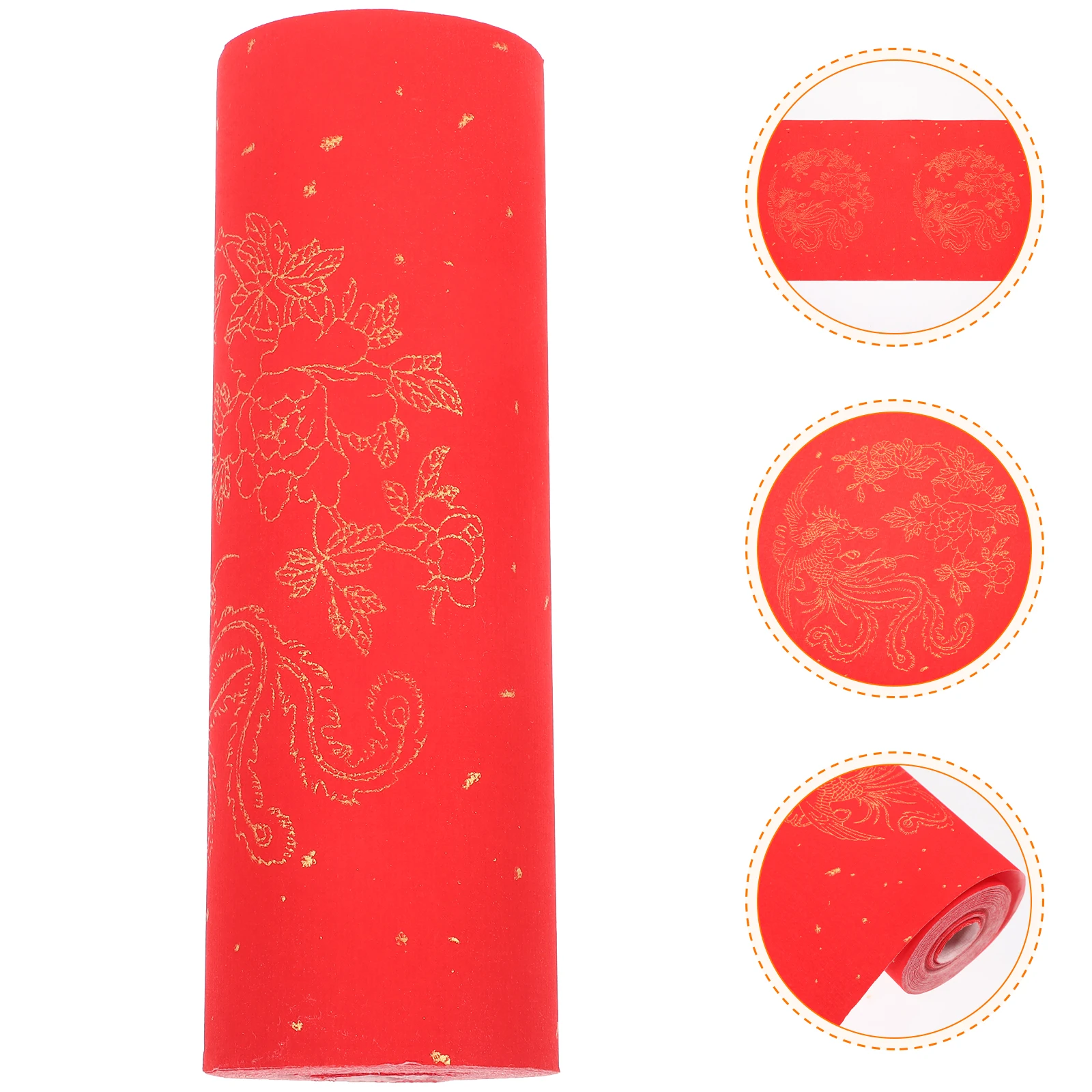 1 لفة أرز أحمر فارغ للعام الصيني الجديد لوحة الخط التمرير ورق الحرف مهرجان الربيع ورق الكتابة #2