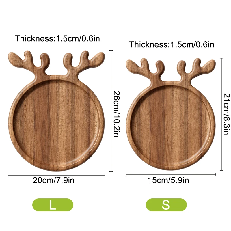 Plato decorativo para aperitivos, bandeja navideña para postre, aperitivos, frutas y gallinas, plato para servir de madera, tabla para salchichas, suministros de cocina