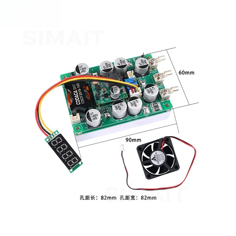2000W DC-DC Auto Buck-Boost Converter 5-140V/3-20A Adjustable Voltage Current 18-140V Input High Power
