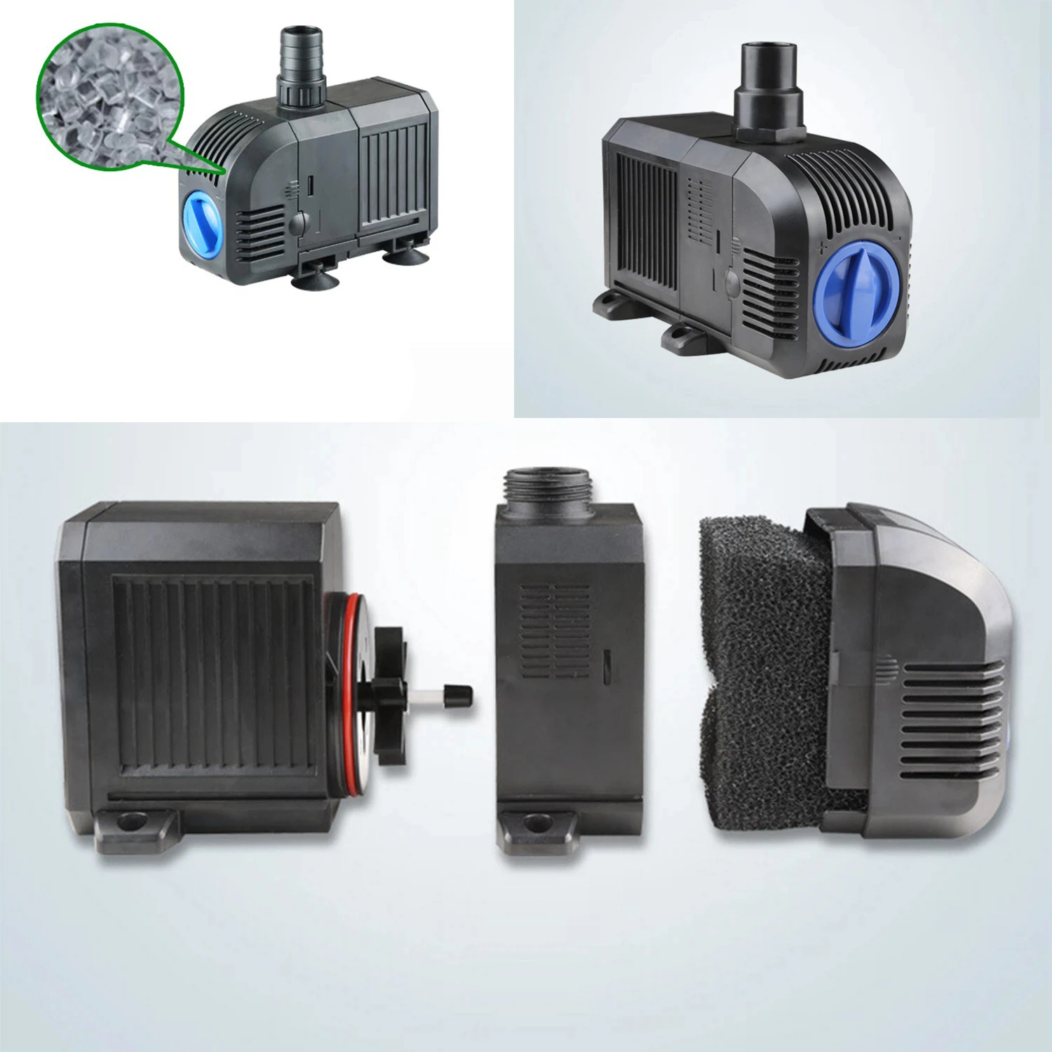 Fish Tank Quiet Frequency Circulating Filtration Pump 7/8/20/25/35/45/55W Multi-Function Submersible Aquarium Water Pond Pumps
