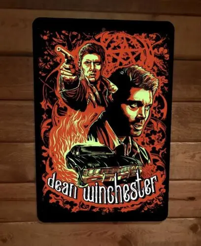 Dean Winchester Supernatural 8x12 Metal Wall Sign Poster