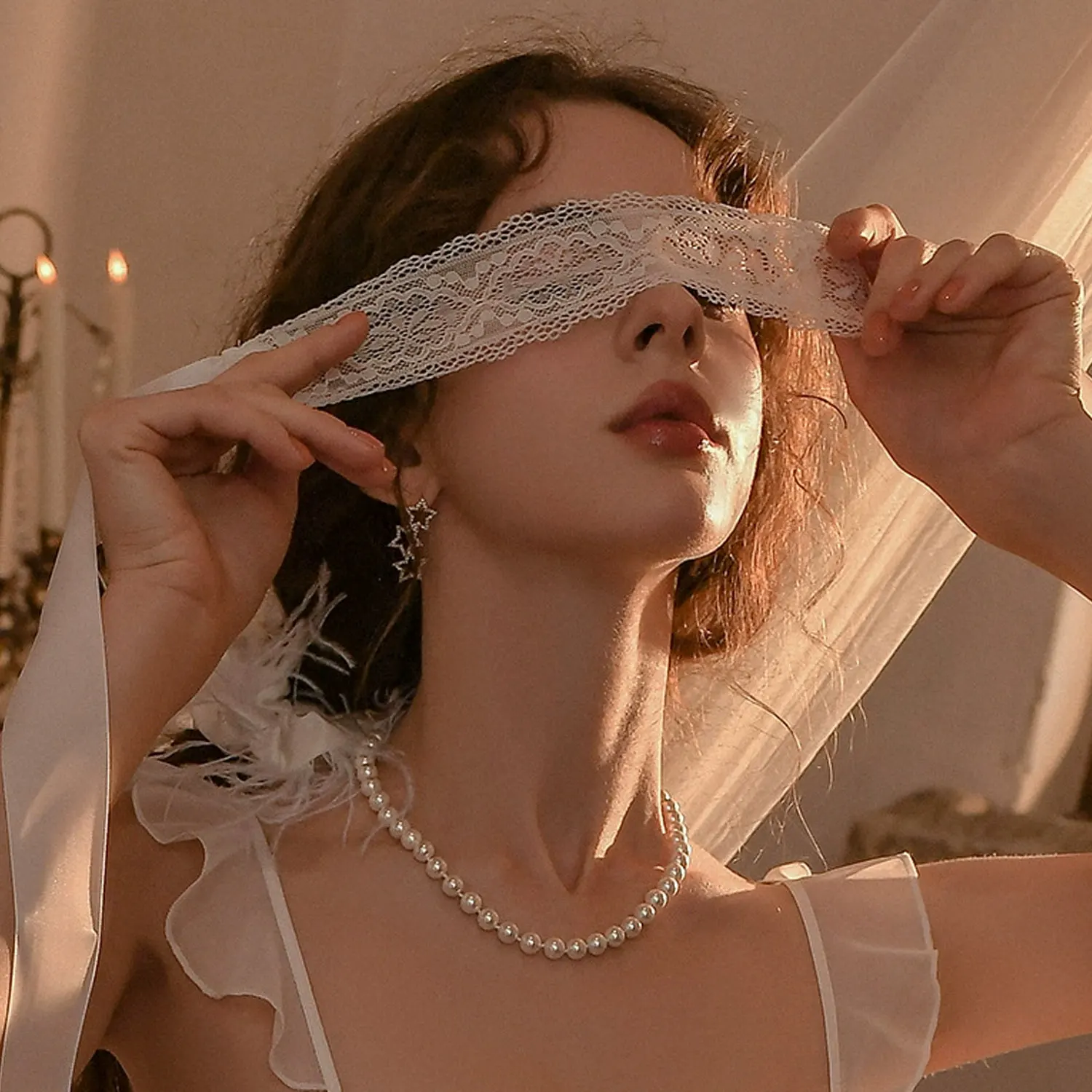 2 個ファッションレースアイマスク中空アウトシースルー目隠しパッチアイカバー調節可能なパーティークラブ小道具マスクゲームアクセサリー