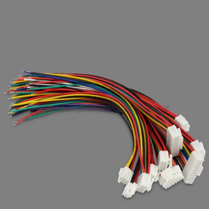 5PCS PHB 2.0mm 20CM Terminal Wire Single End Connecting Wire 2x2P/3P/4P/5P/6P/7P/8P/9P/10P/12p Double Row Buckle Electro