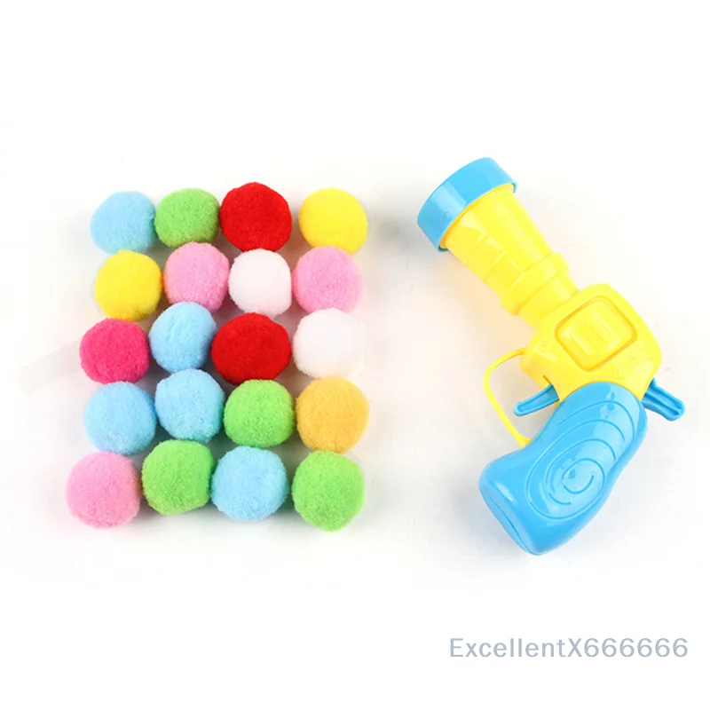 

Interactive Mini Cat Training Toy Set Stretch Plush Ball Launch Game for Kittens