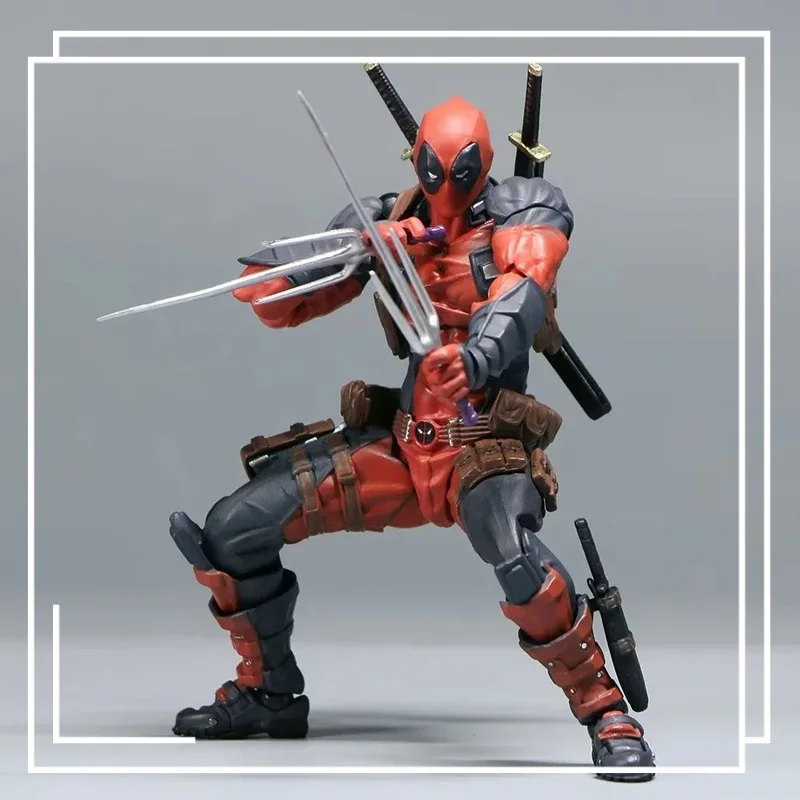 ฟิกเกอร์ Marvel Revoltex Deadpool 025EX 2.0 แบบขยับได้ - โมเดลสะสมที่สามารถปรับท่าทางได้หลากหลาย เหมาะสำหรับเป็นของขวัญในกล่องเดิม