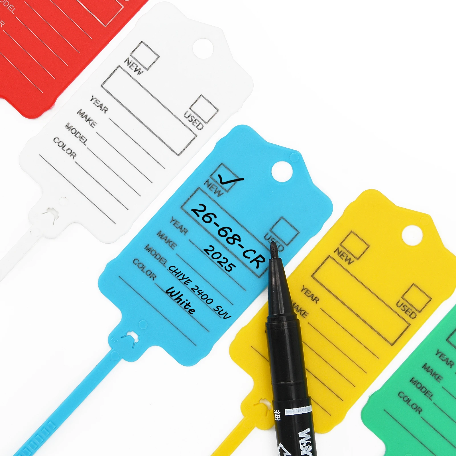 Secure Serial Numbered Plastic Seals - Disposable Pull Tite Tamper-Proof Tags for Apparel, Footwear & Storage Management