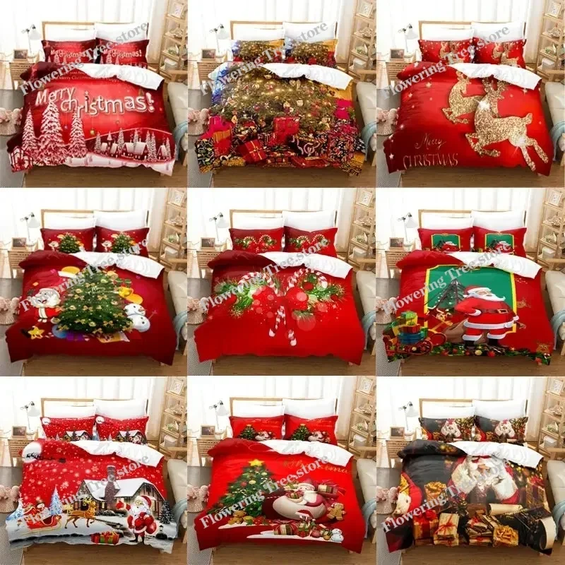 

3D Printed Christmas Bedding Set Duvet Cover Bedroom Comforter Covers Single Twin King Size Quilt Cover Home Textile