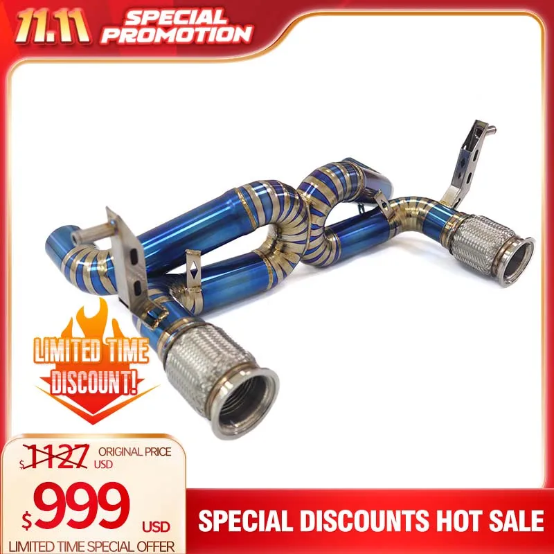 Discount offer titanium catback without valve for Lamborghini EVO STO Tecnica performante for HMD exhaust system