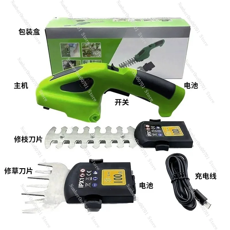 Cordless Hedge Trimmer, Electric Grass Shears for Hedges & Bushes, Lithium Battery Handheld Cutter for Lawn Garden Shrubs