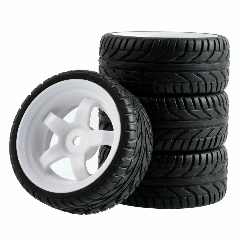 RC 6030-6094 Grip Tires 26mm With Wheel sets For HSP HPI 1/10 1:10 On-Road Speed Car