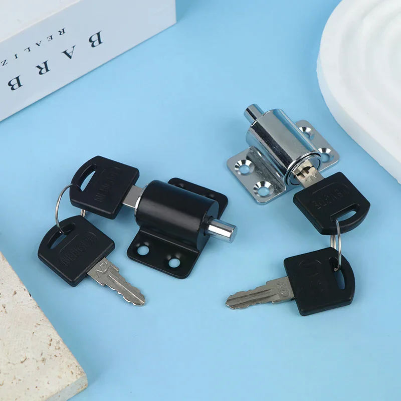 1Set Lock With 2 Key Sliding Door Window Locks Baby Child Safety Protection Door Security Lock Catches Push-pull Window Limiter