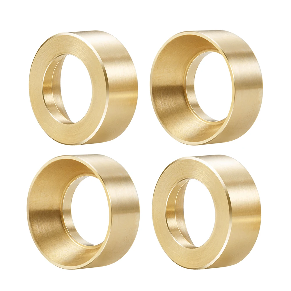AXSPEED 4PCS Brass Internal Balance Weight Ring Wheel Hub Counterweight for 1/24 RC Crawler Axial SCX24 Upgrade Parts