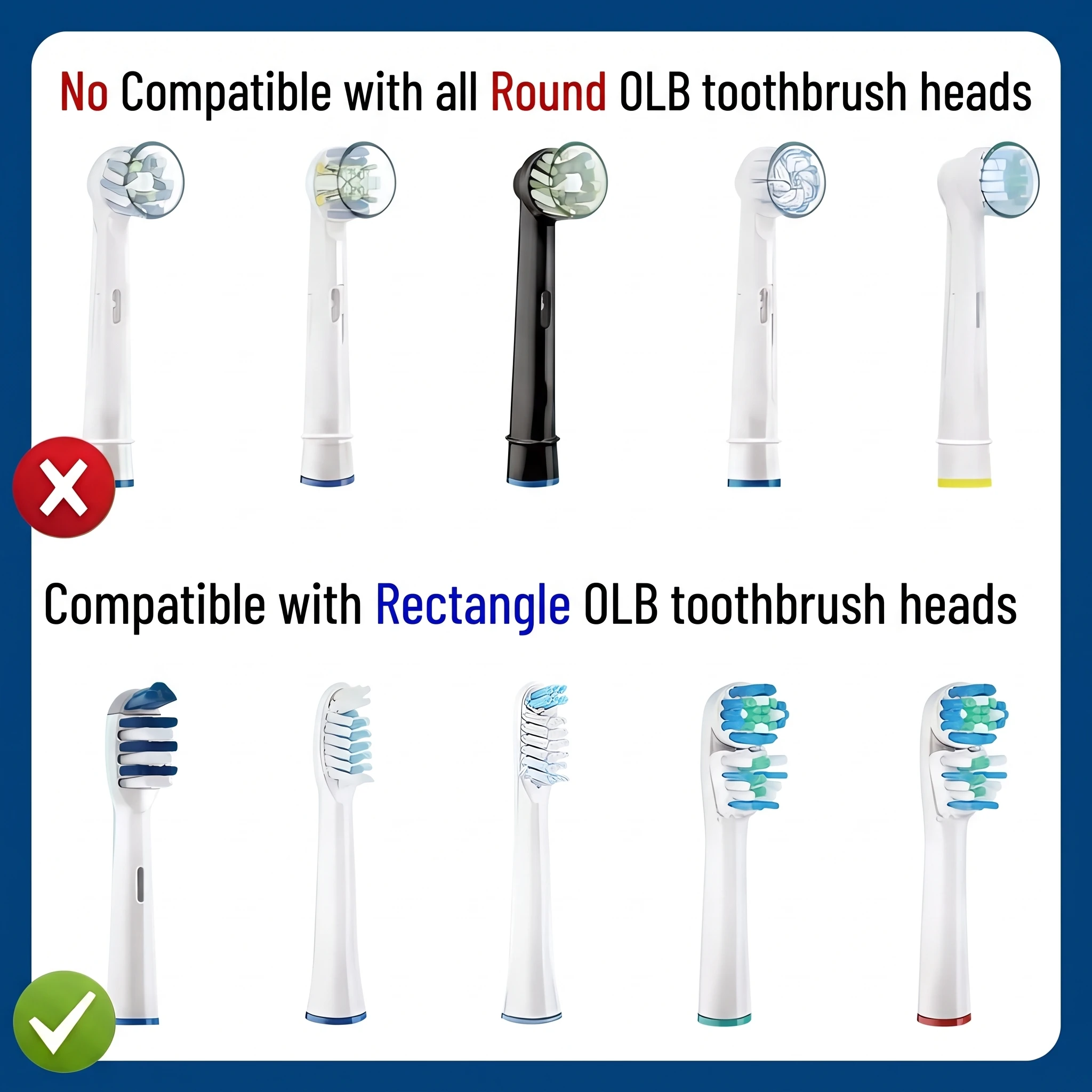 Dual-Head Brush Head Dustproof Protective Cap for Oral EB-417A SB-417A OLB Toothbrush, Multi-Color Snap-On Travel Hygiene Cover