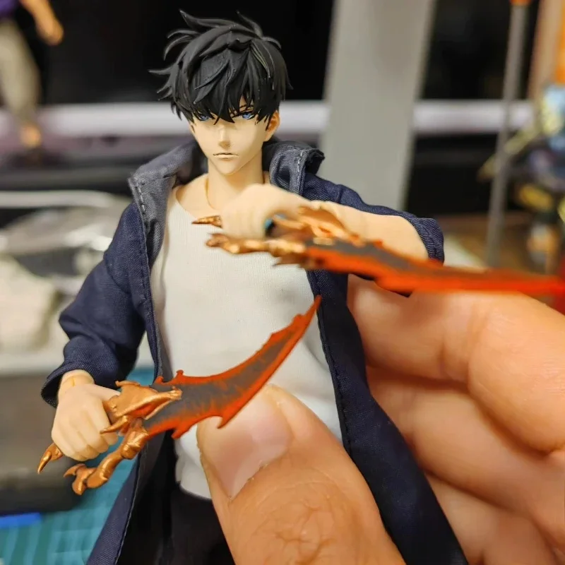 Solo Nivelación Figura de acción articulada personalizada a escala 1/12 - Sung Jin - Woo Muñeca de juguete coleccionable