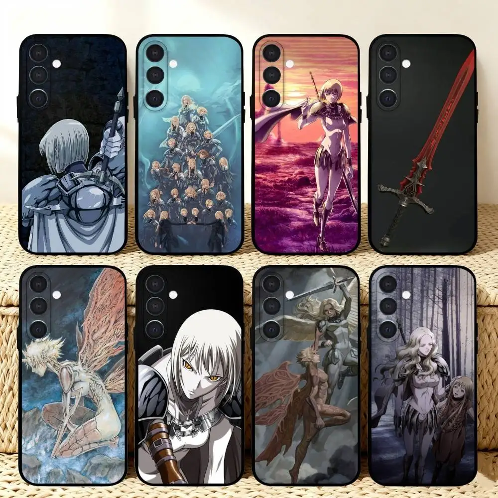 

C-Claymore Anime Phone Case For Samsung A73,72,71,A52,51,40,41,A22,A32,31,A13, Soft Black Shell