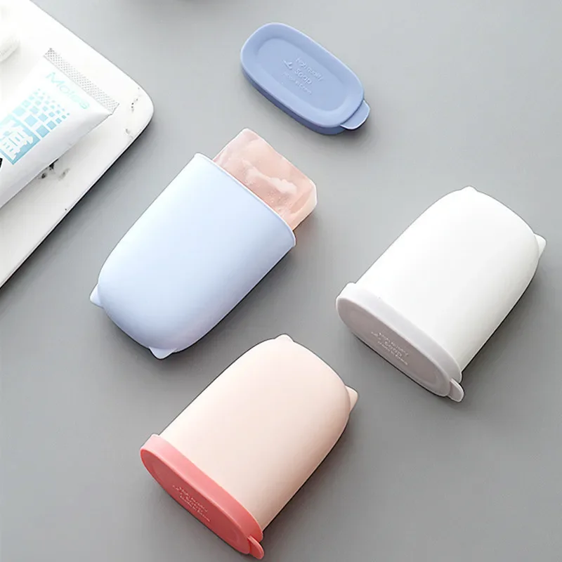 Silicone Portable Soap Dish Waterproof Case Container Cute for Outdoor Sealing Storage Box Travel Organizer Bathroom Products