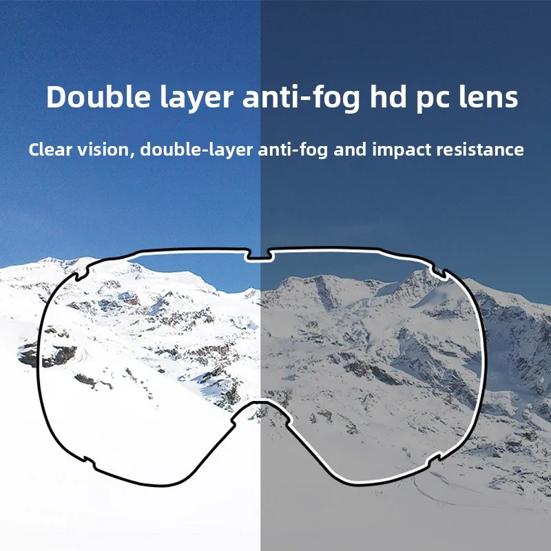 Gafas de esquí esféricas, gafas antivaho de doble capa para esquí para hombres y mujeres, gafas de esquí cilíndricas para exteriores