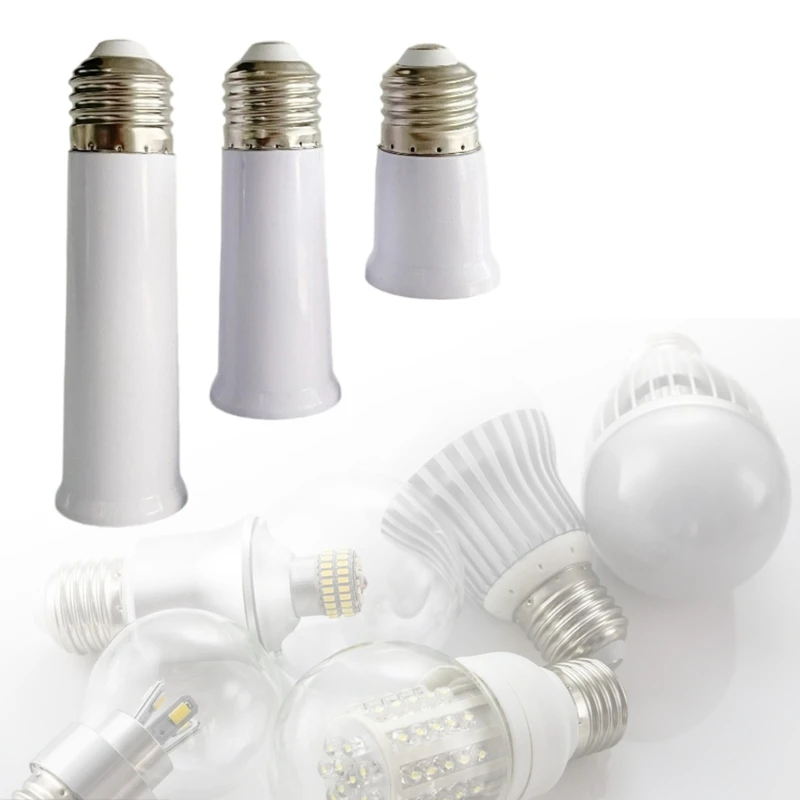  3PCS E27 Bulb Extender 65mm 95mm 120mm For Fan Light And Led Lamp Fixture