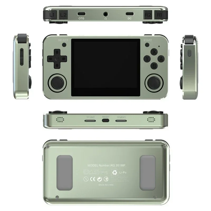 RG351 MP open source handheld, metal feel, double joystick, classic nostalgia, retro game console