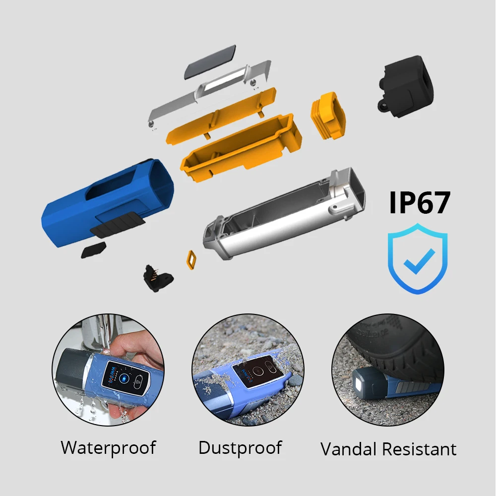 Durabilidad duradera, sistema de recorrido de guardia JWM RFID, lector de recorrido de guardia RFID con varita de patrulla de seguridad