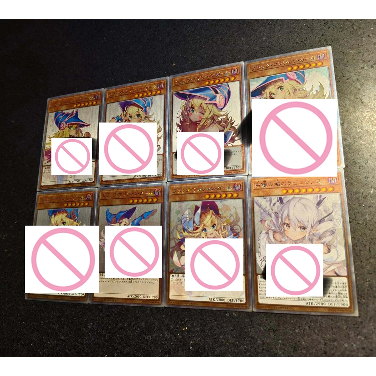 8Pcs/set Diy Self Made Yu-Gi-Oh! Black Magician Girl Collection Card Color Flash Ygo Black Magician Girl Anime Cards Gift Toys view 3