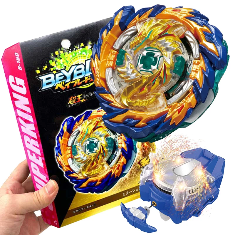 Box Set B-167 Mirage Fafnir Super King B167 Spinning Top with Spark Launcher Box Kids Toys for Children