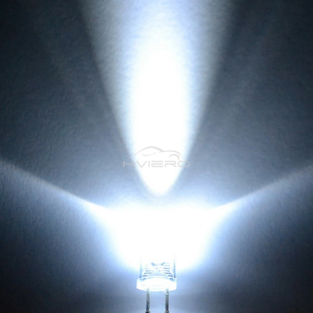 100pcs F5 5mm Round White Red Blue Warm Pink UV Water Clear Led Super Bright Ligte Emitting Diodes 6000-6500k Lamp beads Bulb