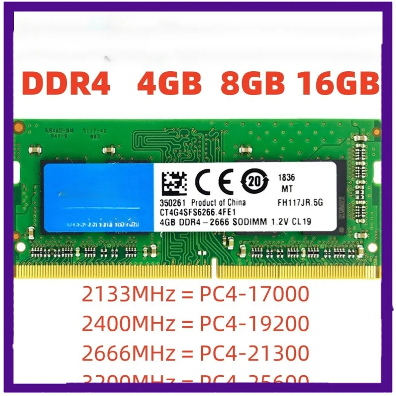 

10pcs DDR4 Sodimm 4GB 8GB 16GB 2133 2400 2666 Ram PC4 21300 17000 19200 MHZ 1.2V DDR4 Laptop memoria ram