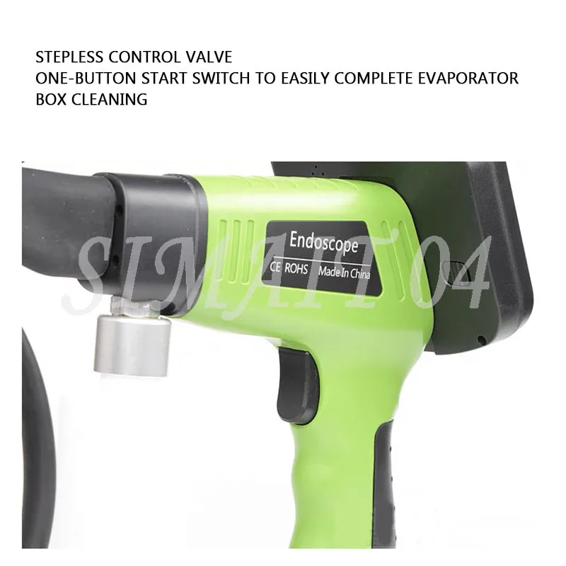 مجموعة أدوات مسدس تنظيف مكيف هواء السيارة البصرية LCD، مجموعة أدوات مسدس رش المبخر