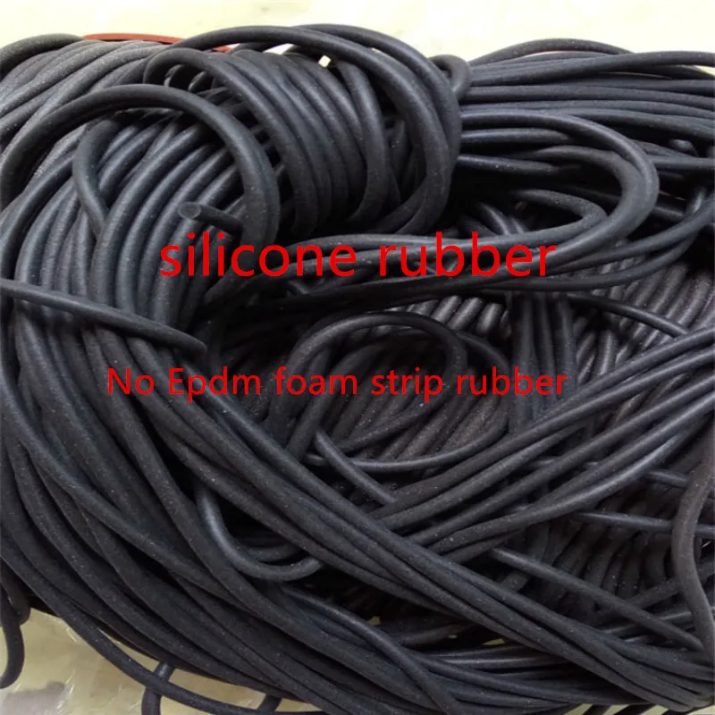 

Black Foamed seal strip Round dia1 1.5 2 3 4 5 6 7 8 mm Oring line cord Foaming rubber molding damper waterproof