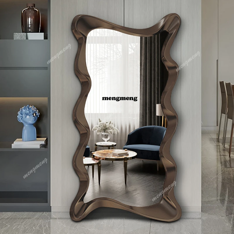 Wooden Ornaments Makeup Compact Design Specchio Da Parete Room Decoration modern Bathroom Decorative Mirrors Full Body Vintage