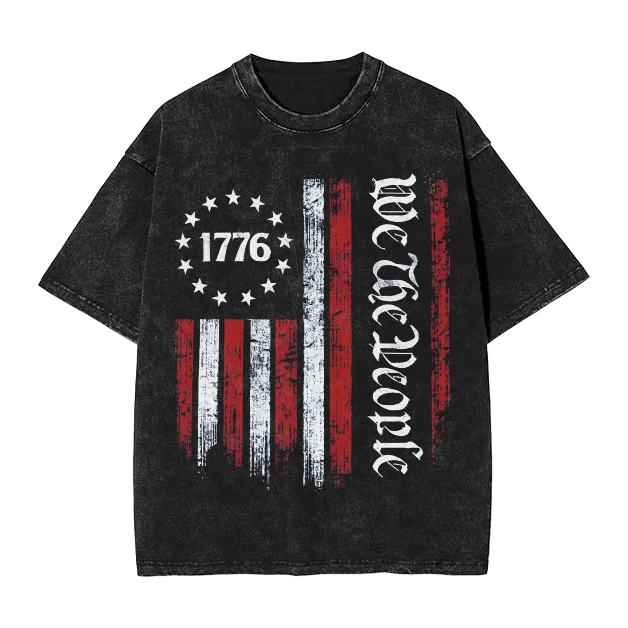 USA Independence Day T Shirt July 4th Novelty T-Shirts Short Sleeves Y2K Retro Tops Summer Cotton Crew Neck Oversized Tees