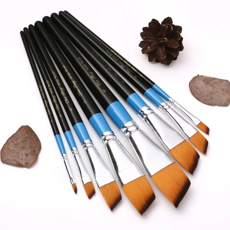 

Hand Painted Brush Nylon Hair Artist Paintbrush Acrylic Art Paint Brush, Fine Tip Paint Brush For Watercolor Paint Brush