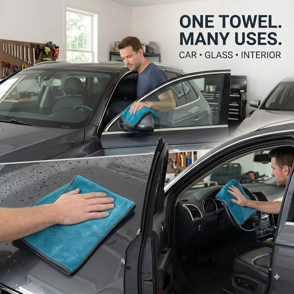 Mikrofaser-Autotrockentuch, Doppelschicht 400GSM, Ultra-Absorbierend, Fusselfrei, Kratzfrei, Streifenfrei, Reinigungstuch für Autos – Detail 5