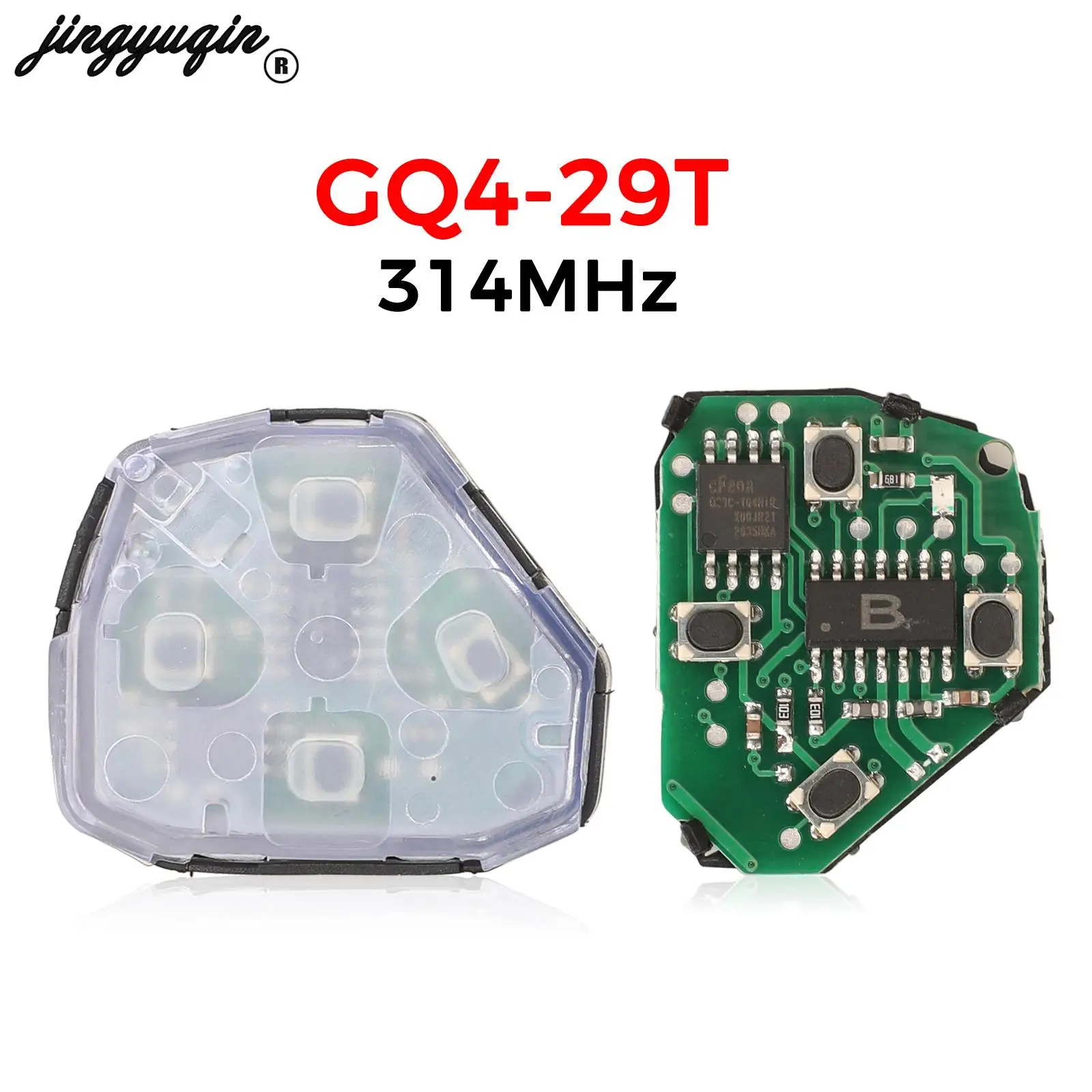 

Jingyuqin 3/4 кнопки GQ4-29T для Toyota Corolla Matrix 2008-2010 Pontiac Vibe 314 МГц автомобильный пульт дистанционного управления, замена брелока