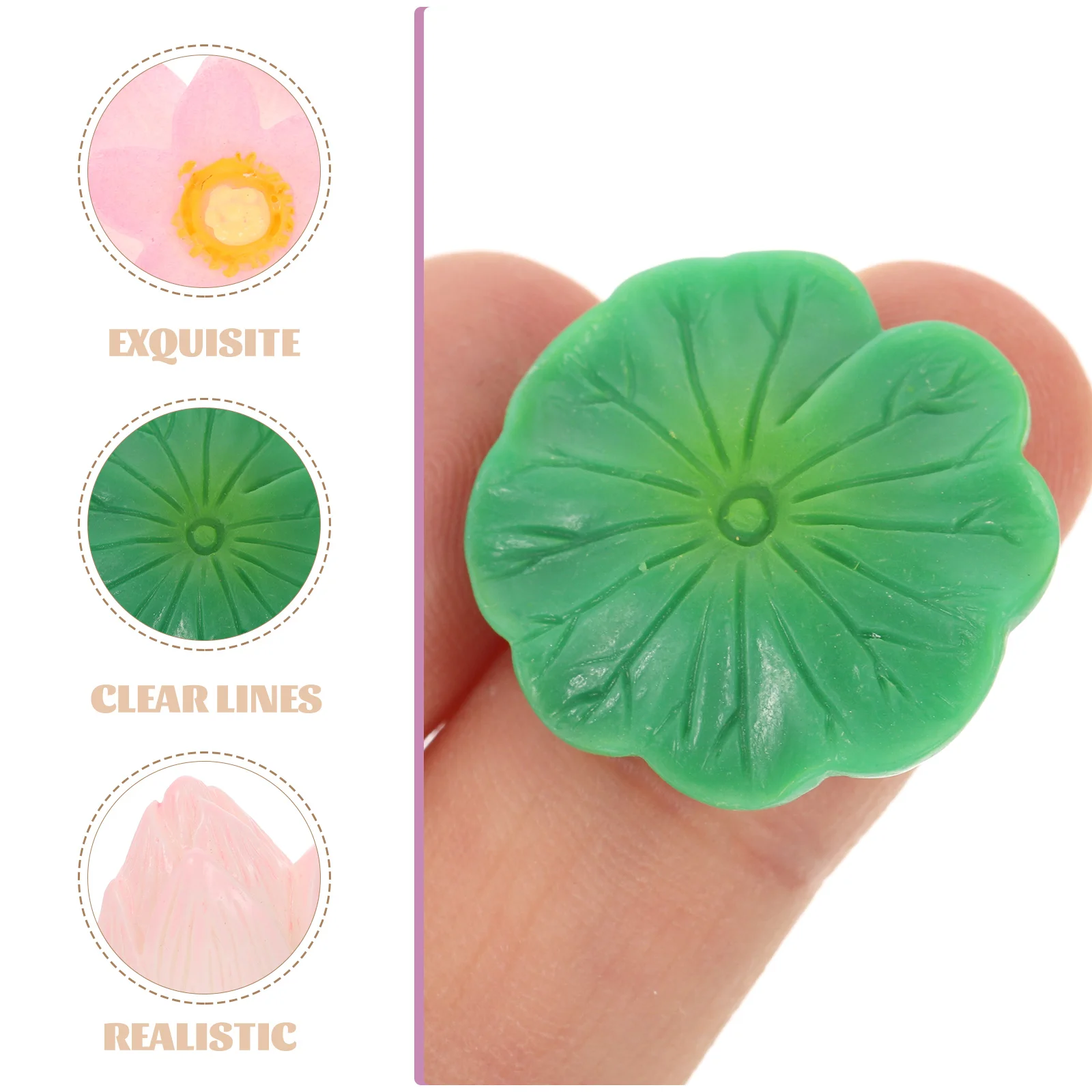 

12pcs Lotus Resin Ornaments Fish Tank Decorations Realistic Modeling Aquarium Craft Landscape Ornament Pet Supplies