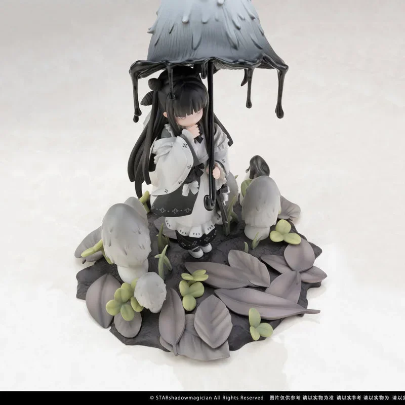 BANDAI Genuine Reverse Studio Mushroom Girl Hairy Ghost Umbrella PVC 24CM Anime Action Figure Collectible Ornament Gifts