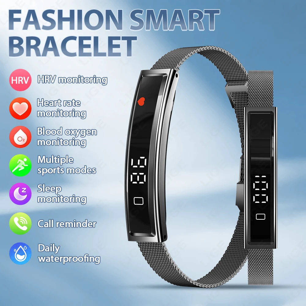 

Fashion Sport Smart Bracelet Men 2026 New Daily Heart Rate Health Monitoring Fitness Tracker IP68 Waterproof Smart Watch Women