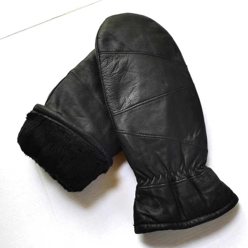 Guantes de piel de oveja auténtica para hombre, manoplas suaves para exteriores, diseño de moda, venta al por mayor